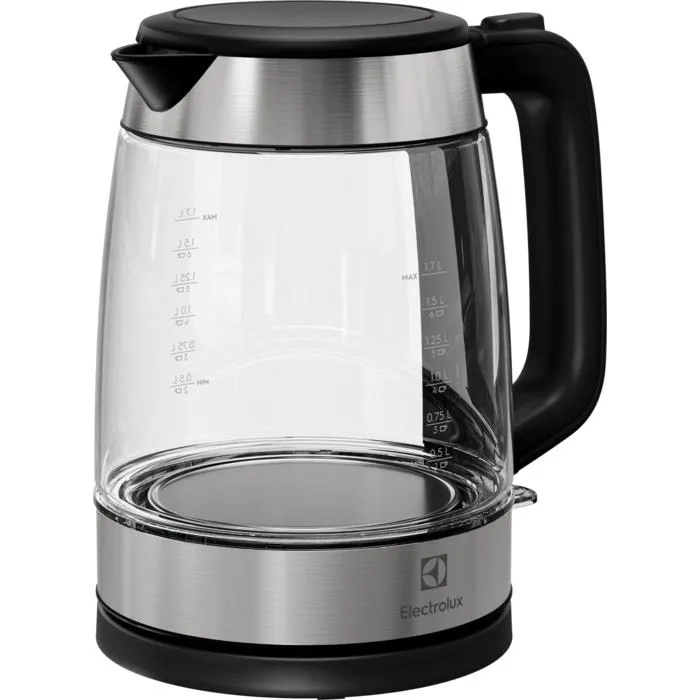 Электрочайник Electrolux 17л, Strix, стеклянный, серебристый с черными элементами