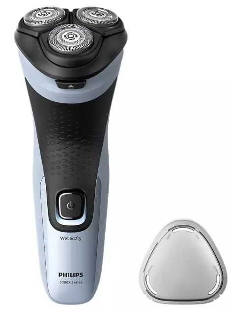 Електробритва Philips роторна для чоловіків вологе сухе гоління блакитна