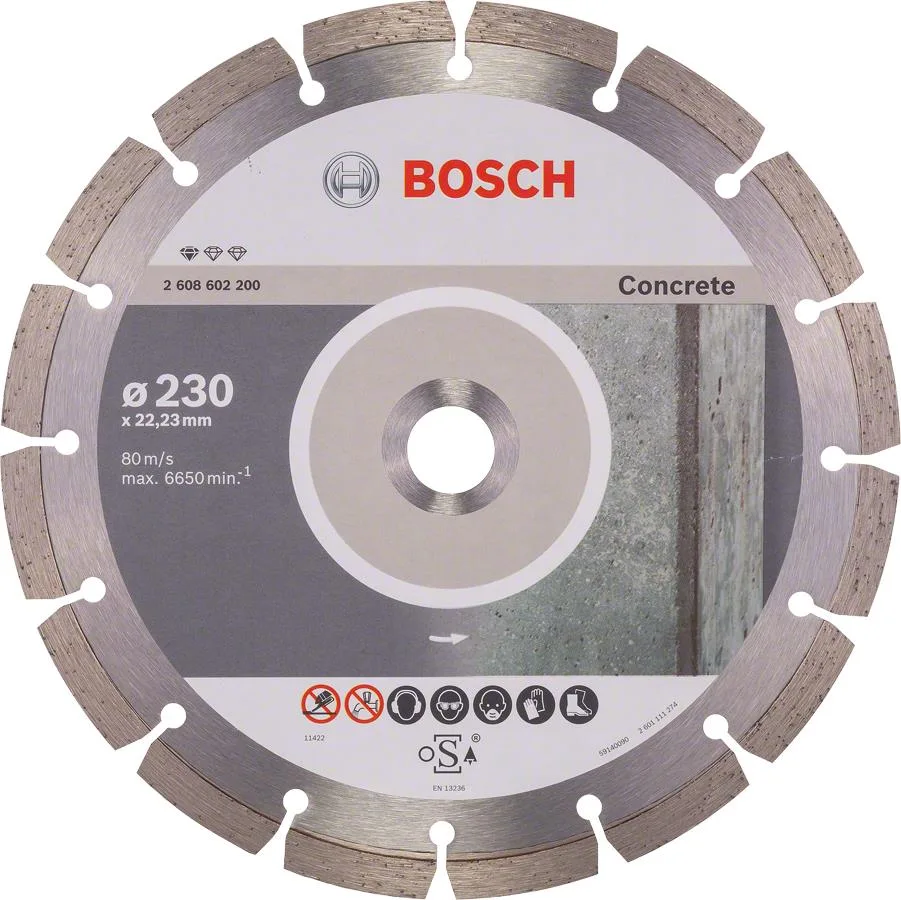 Диск алмазний Bosch Professional 230х22,23 мм для бетону різак для бетонних поверхонь