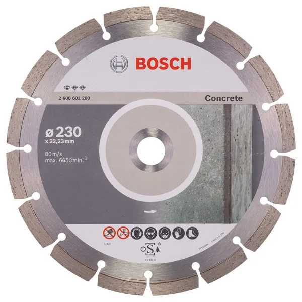 Диск алмазний Bosch Professional 230х22,23 мм для бетону різак для бетонних поверхонь