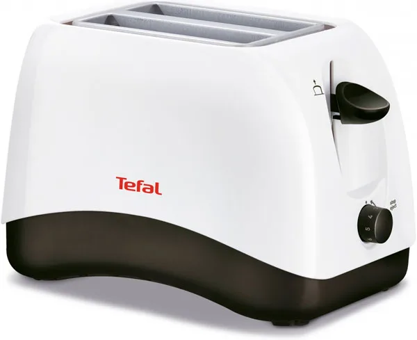 Тостер Tefal Delfini 850Вт, пластиковий, біло-чорний.
