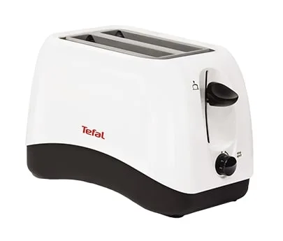 Тостер Tefal Delfini 850Вт, пластиковий, біло-чорний.