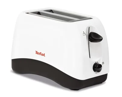 Тостер Tefal Delfini 850Вт, пластиковий, біло-чорний.