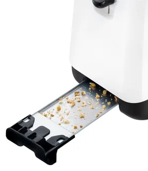 Тостер Tefal Delfini 850Вт, пластиковий, біло-чорний.