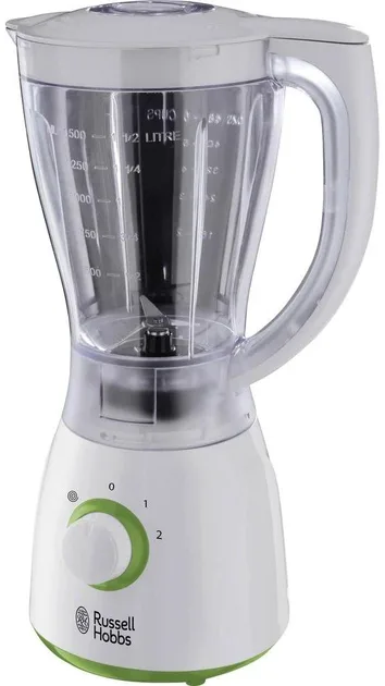 Стаціонарний блендер Russell Hobbs пластик 1,5 л Білий/Зелений 500 Вт 2 швидкості