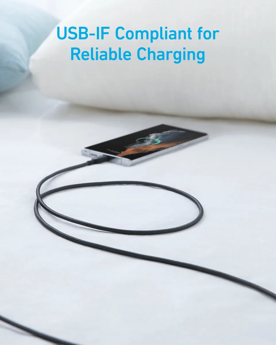 Кабель Anker USB-A до USB-C 1,8 м Нейлон Чорний