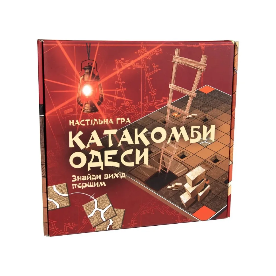 Настільна гра Катакомби Одеси картон 105 тайлів 2-4 гравці