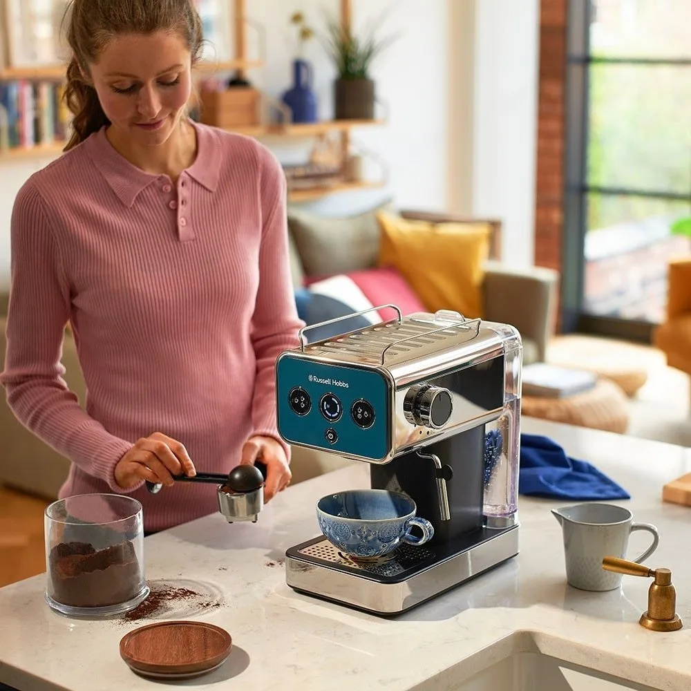 Кавоварка Russell Hobbs Distinctions Ocean ріжкова 11 л синьо-срібляста