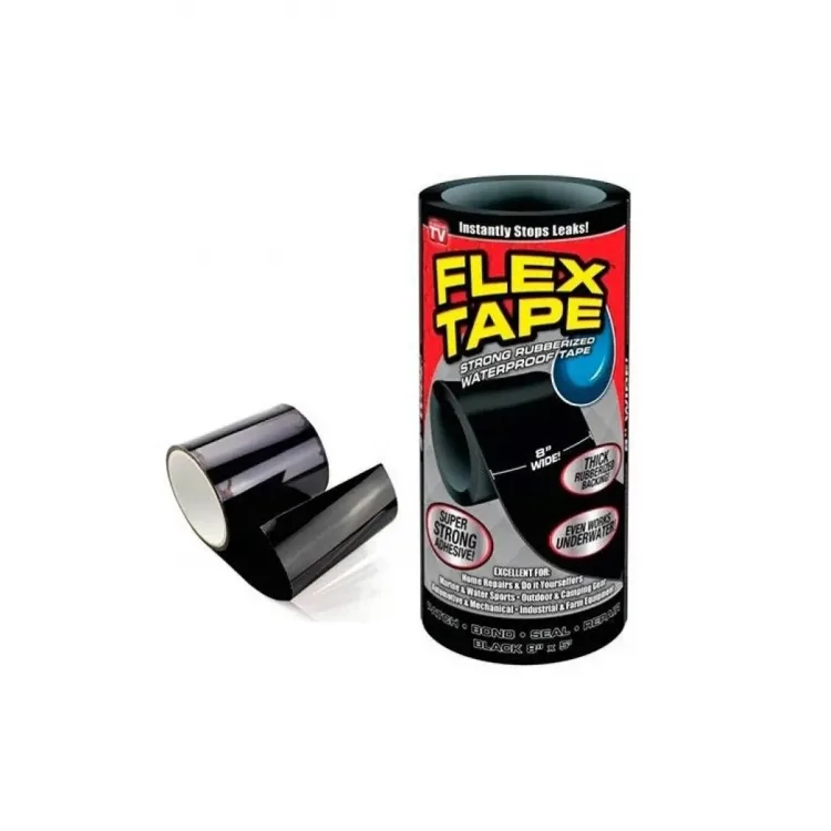 Водонепроникна клейка стрічка Flex Tape 30х150 см чорна
