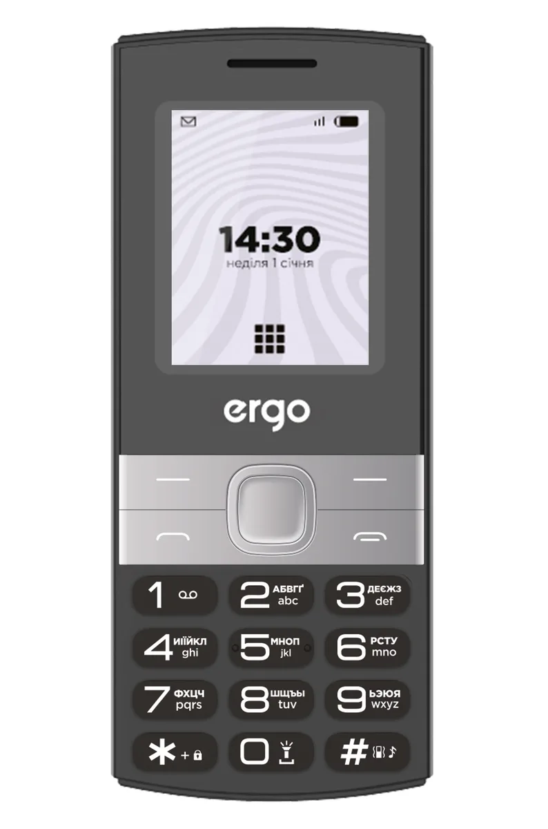 Мобільний телефон ERGO пластик 1,77 дюйма чорний Dual Sim