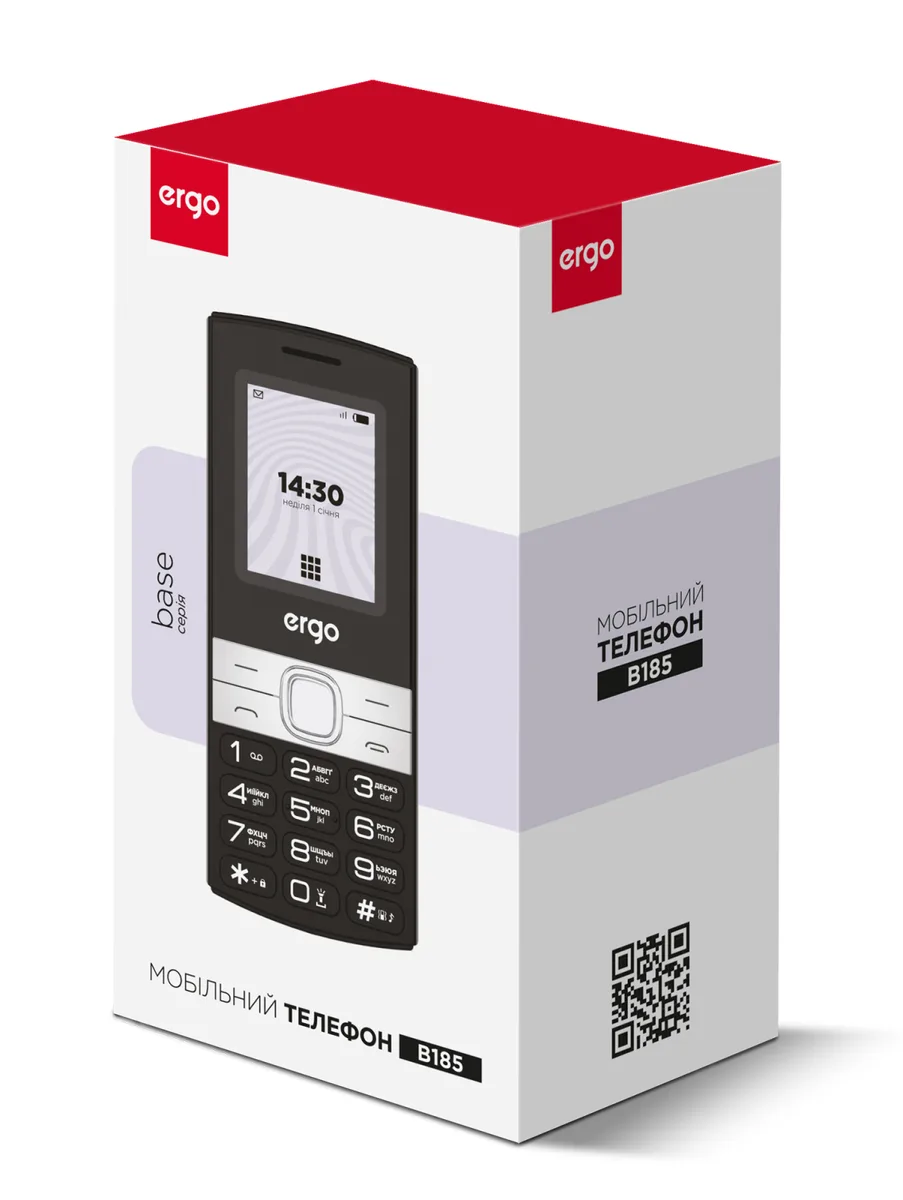 Мобільний телефон ERGO пластик 1,77 дюйма чорний Dual Sim