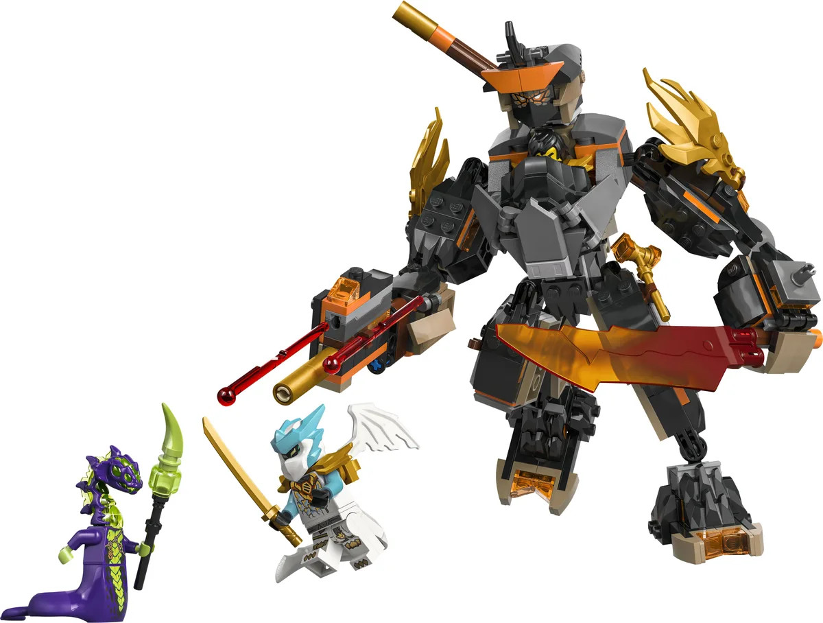 Конструктор LEGO Ninjago Робот Коула для місії і Дракон Зейн