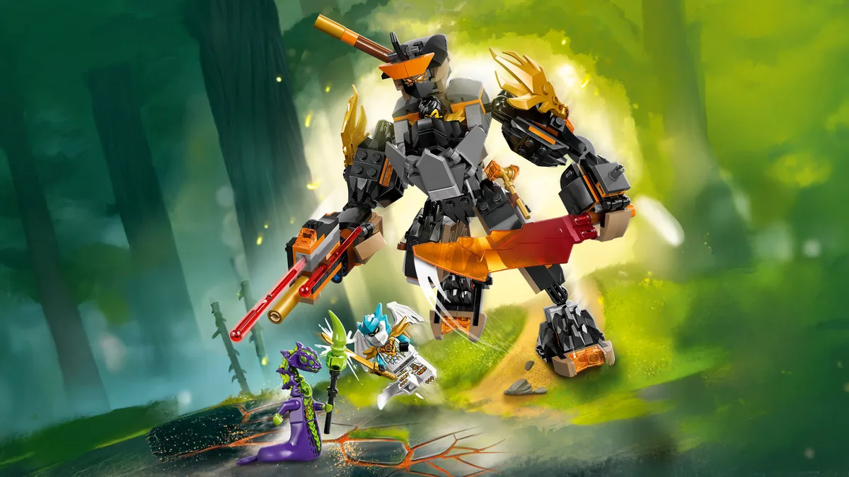 Конструктор LEGO Ninjago Робот Коула для місії і Дракон Зейн
