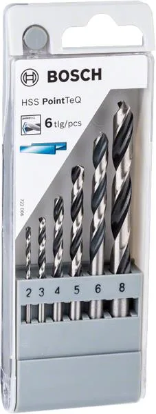 Набір свердел по металу Bosch Professional HSS 2-8мм спіральні свердла для металу 6 шт