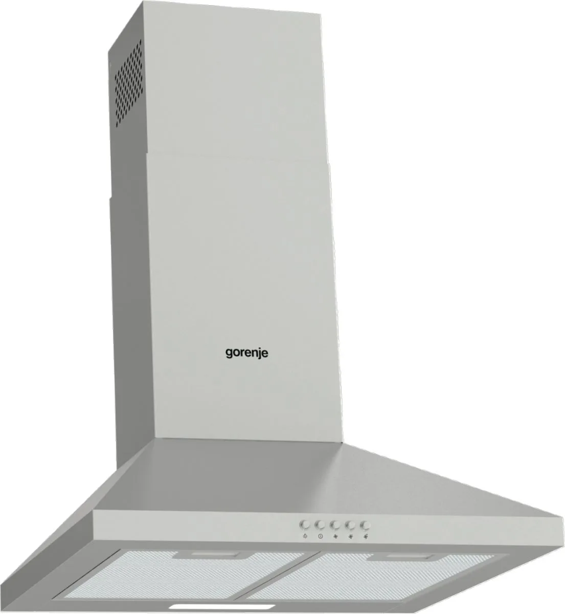 Купольна витяжка Gorenje, 50 см, продуктивність 450 м3/год, нержавіюча сталь.