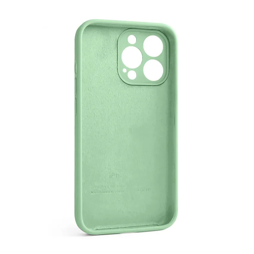 Чохол силіконовий для Apple iPhone 13 Pro 71 салатовий закрита камера