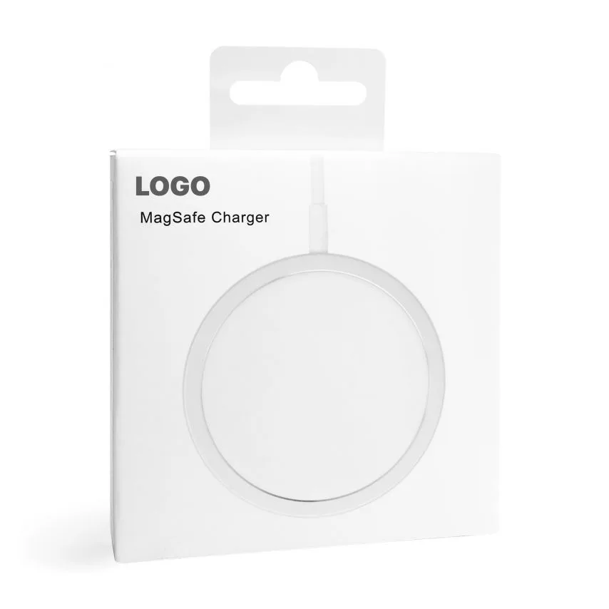 Беспроводное зарядное устройство MagSafe для Apple 15W металл пластик белый