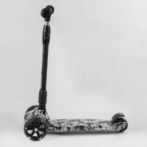 Трехколесный самокат Best Scooter с алюминиевым рулем и светящимися PU колесами для детей и подростков.
