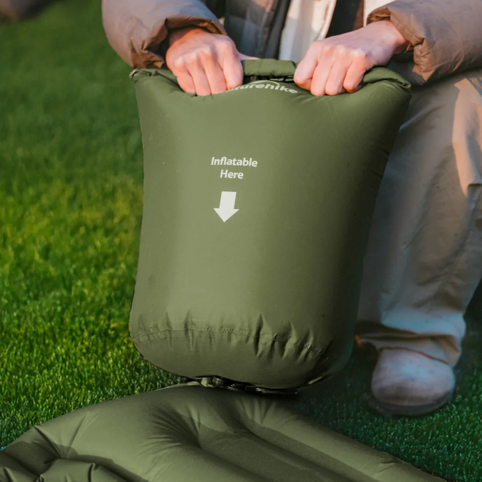 Надувной матрас двухместный Naturehike нейлон 200х125х6,5 см зеленый