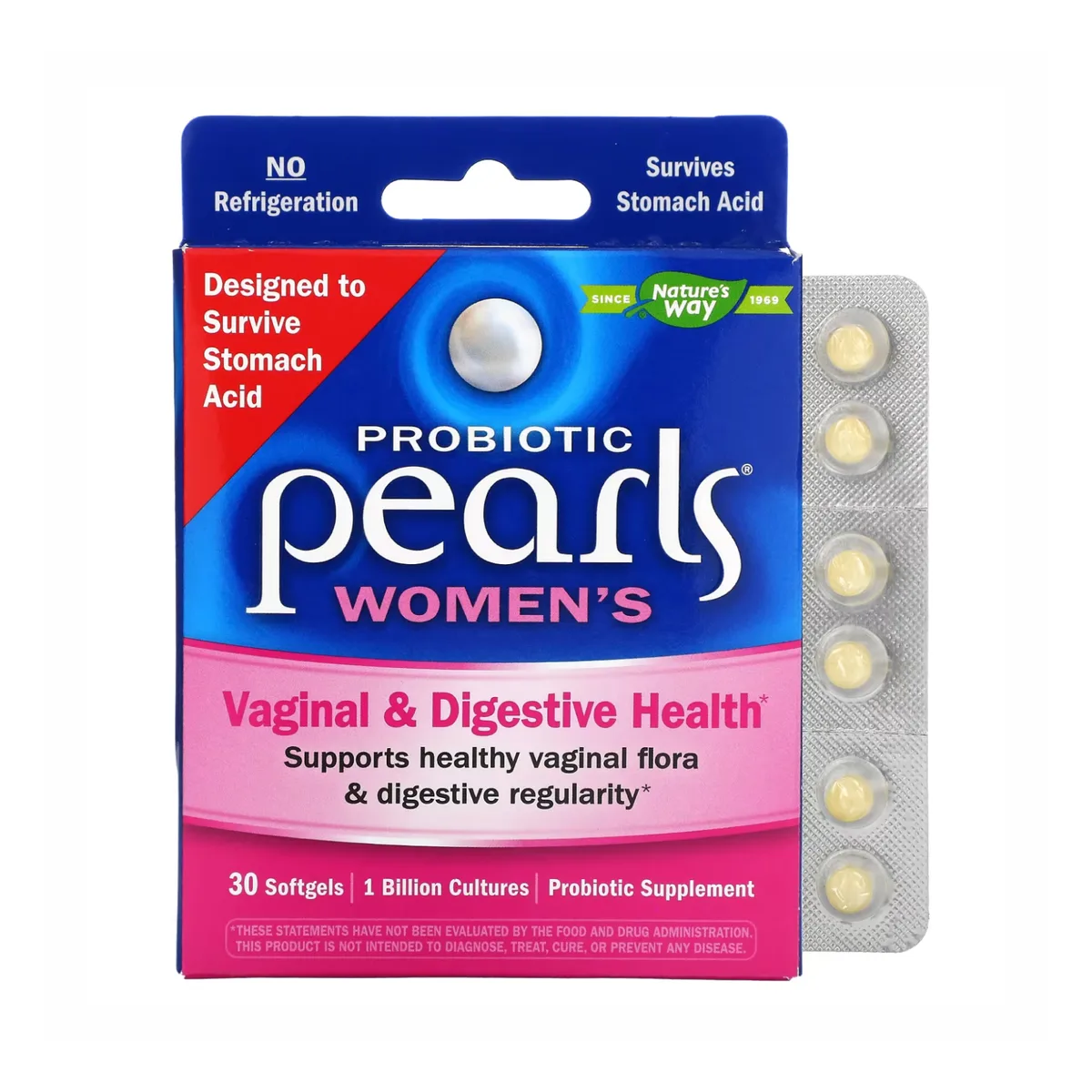 Пробіотики Nature's Way Pearls Women 30 капсул зберігати в холодильнику.