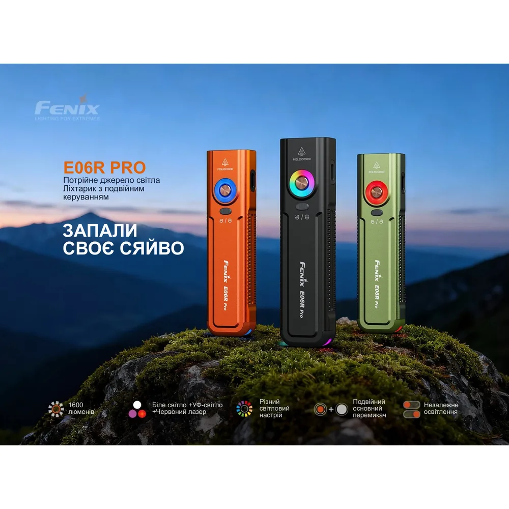 Фонарь ключевой Fenix 123х31х19 мм оранжевый влагостойкий 1600 лм
