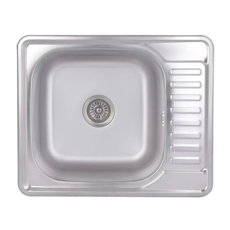 Кухонна мийка Brinex 5848 0,8 мм нержавіюча сталь 610х500х480 мм Satin