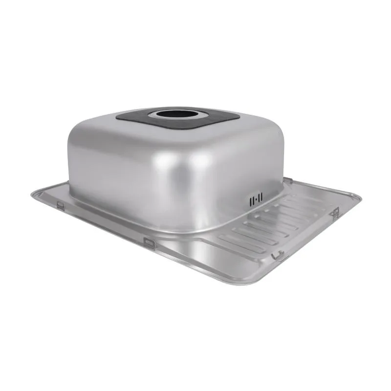Кухонна мийка Brinex 5848 0,8 мм нержавіюча сталь 610х500х480 мм Satin