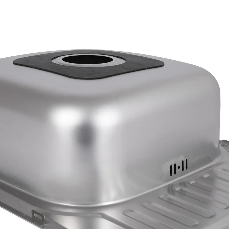 Кухонна мийка Brinex 5848 0,8 мм нержавіюча сталь 610х500х480 мм Satin