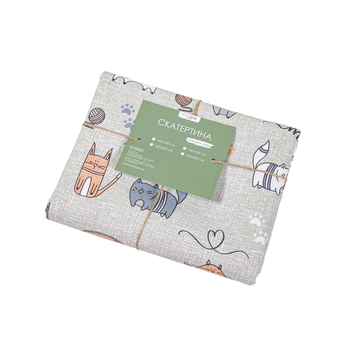 Скатертина Home Line Полупанама 150х150 см Бежевий