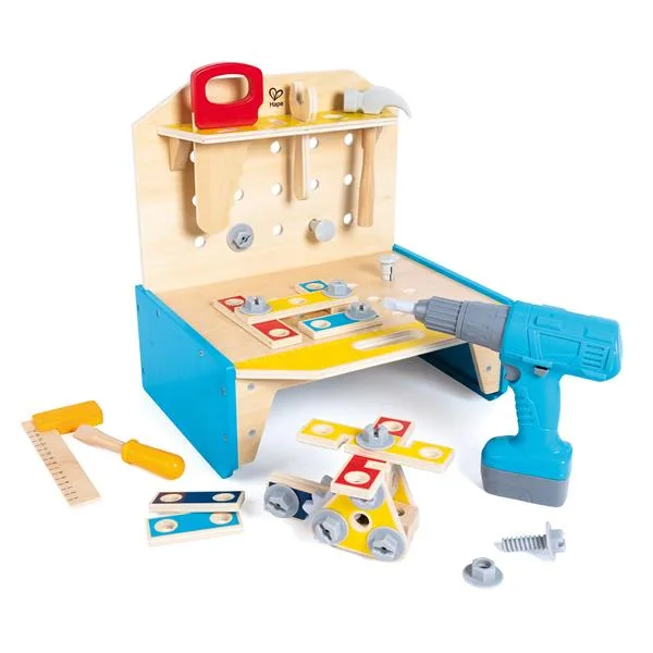 Игровой набор Hape Верстак деревянный 36х14х31 см разноцветный
