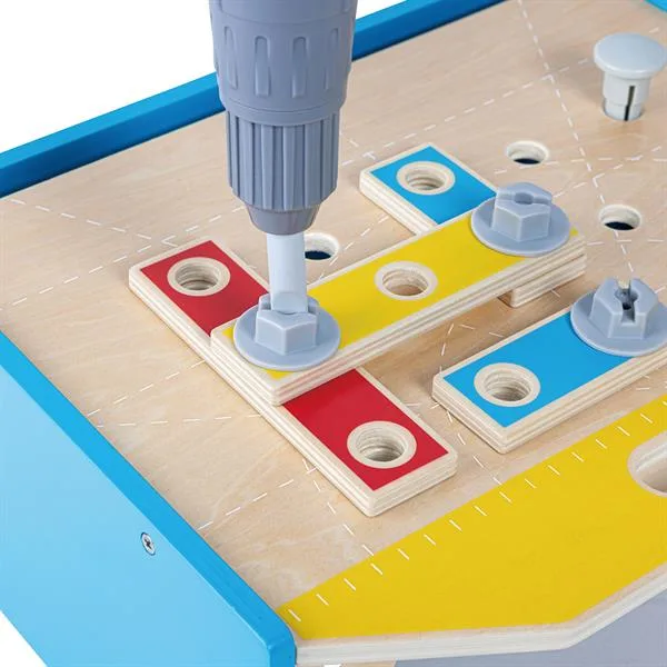 Игровой набор Hape Верстак деревянный 36х14х31 см разноцветный