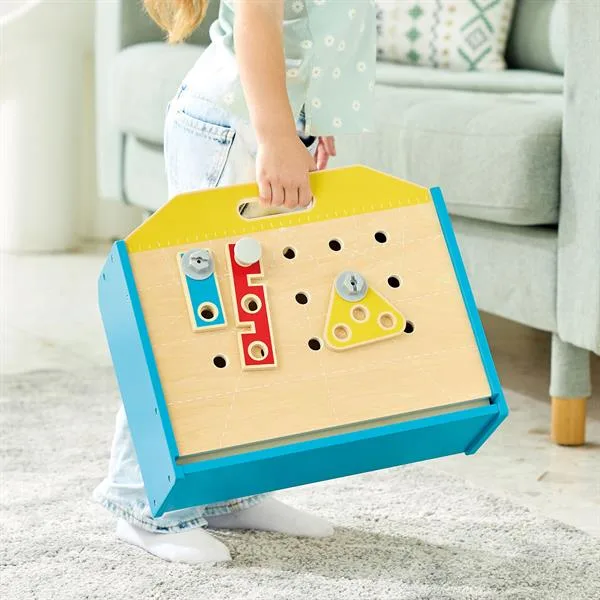 Игровой набор Hape Верстак деревянный 36х14х31 см разноцветный