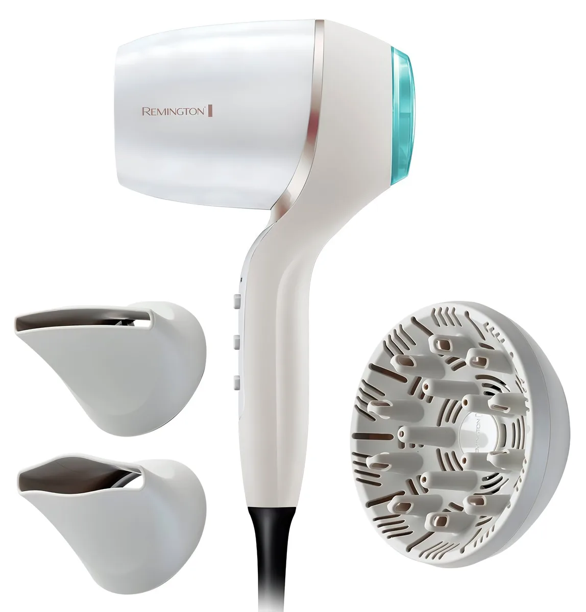 Фен Remington 2200 Вт белый с диффузором и ионизацией 3 режима