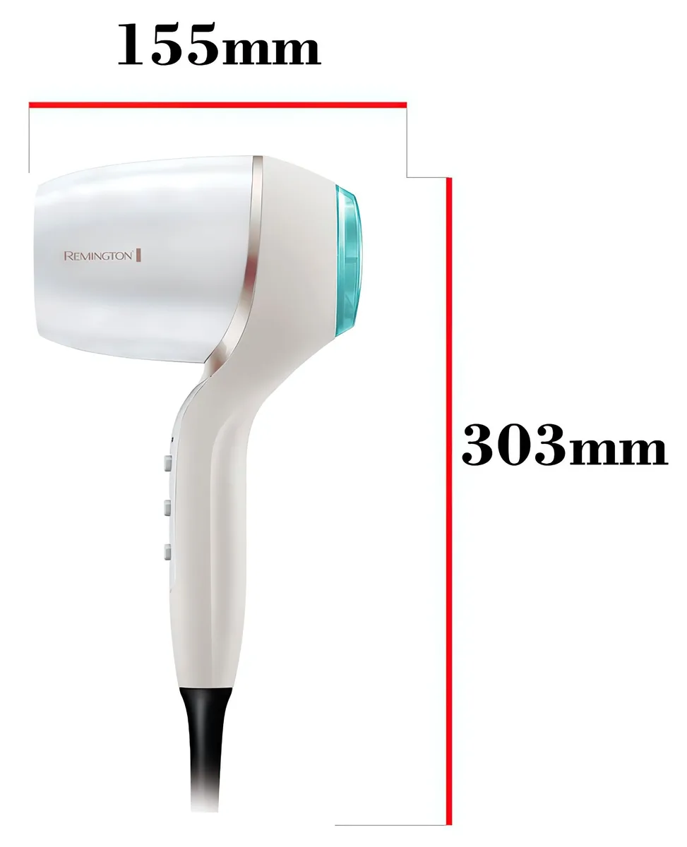 Фен Remington 2200 Вт белый с диффузором и ионизацией 3 режима