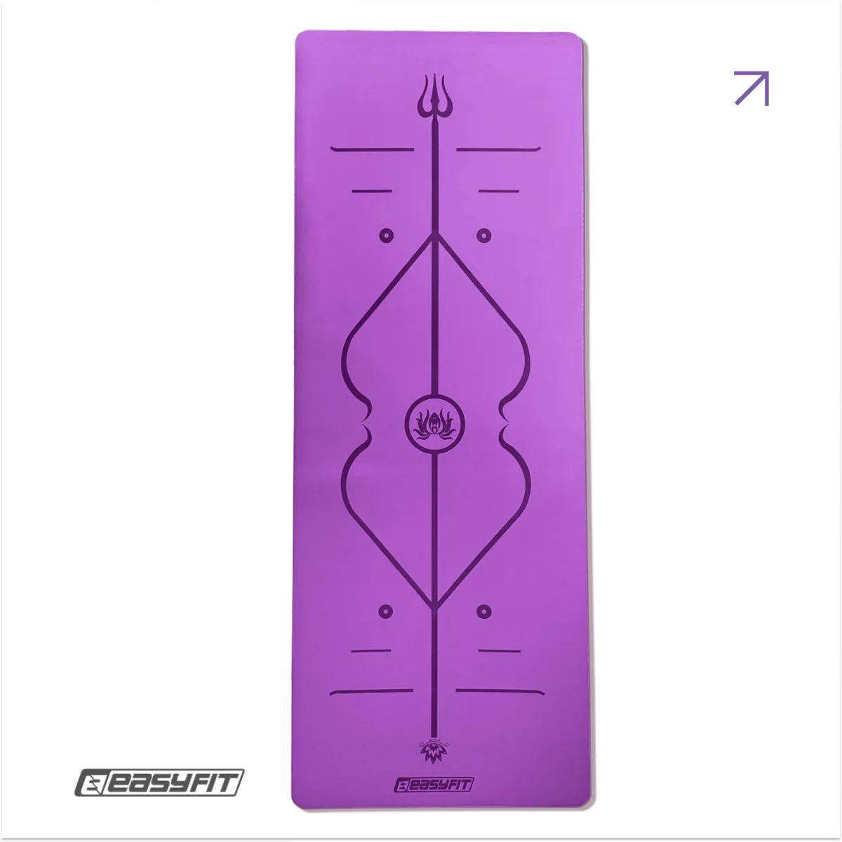 Килимок для йоги EasyFit каучук 5 мм фіолетовий