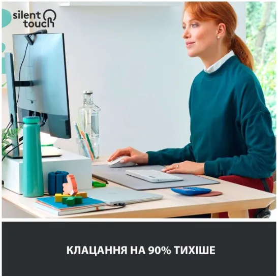 Бездротова миша Logitech оптична середня біла 2000 dpi Bluetooth