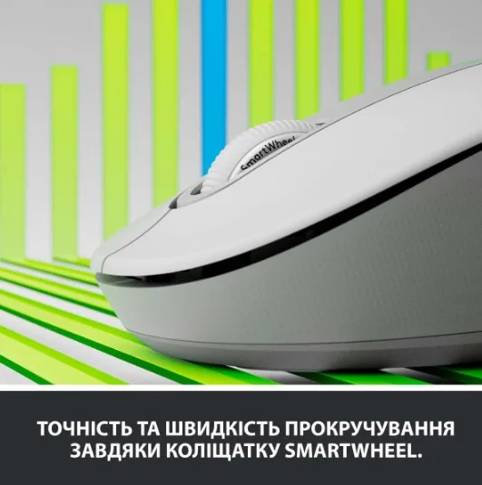 Бездротова миша Logitech оптична середня біла 2000 dpi Bluetooth