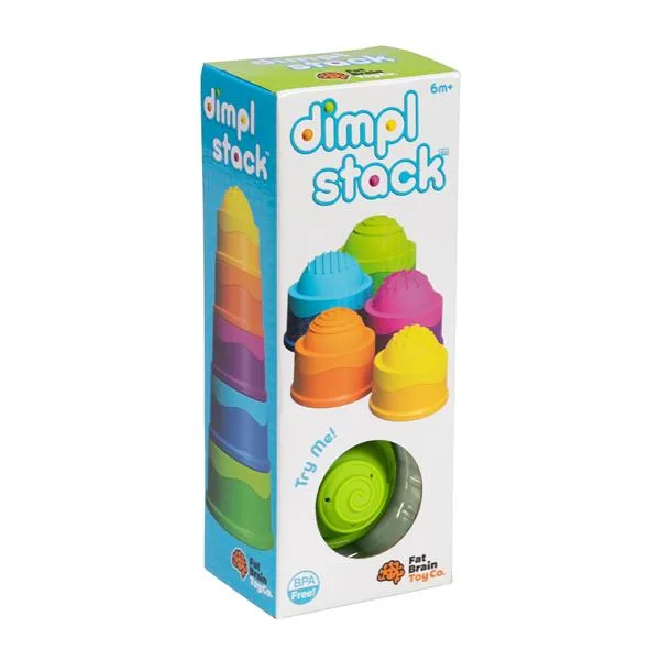 Пирамидка Fat Brain Toys силиконовая 26 см разноцветная