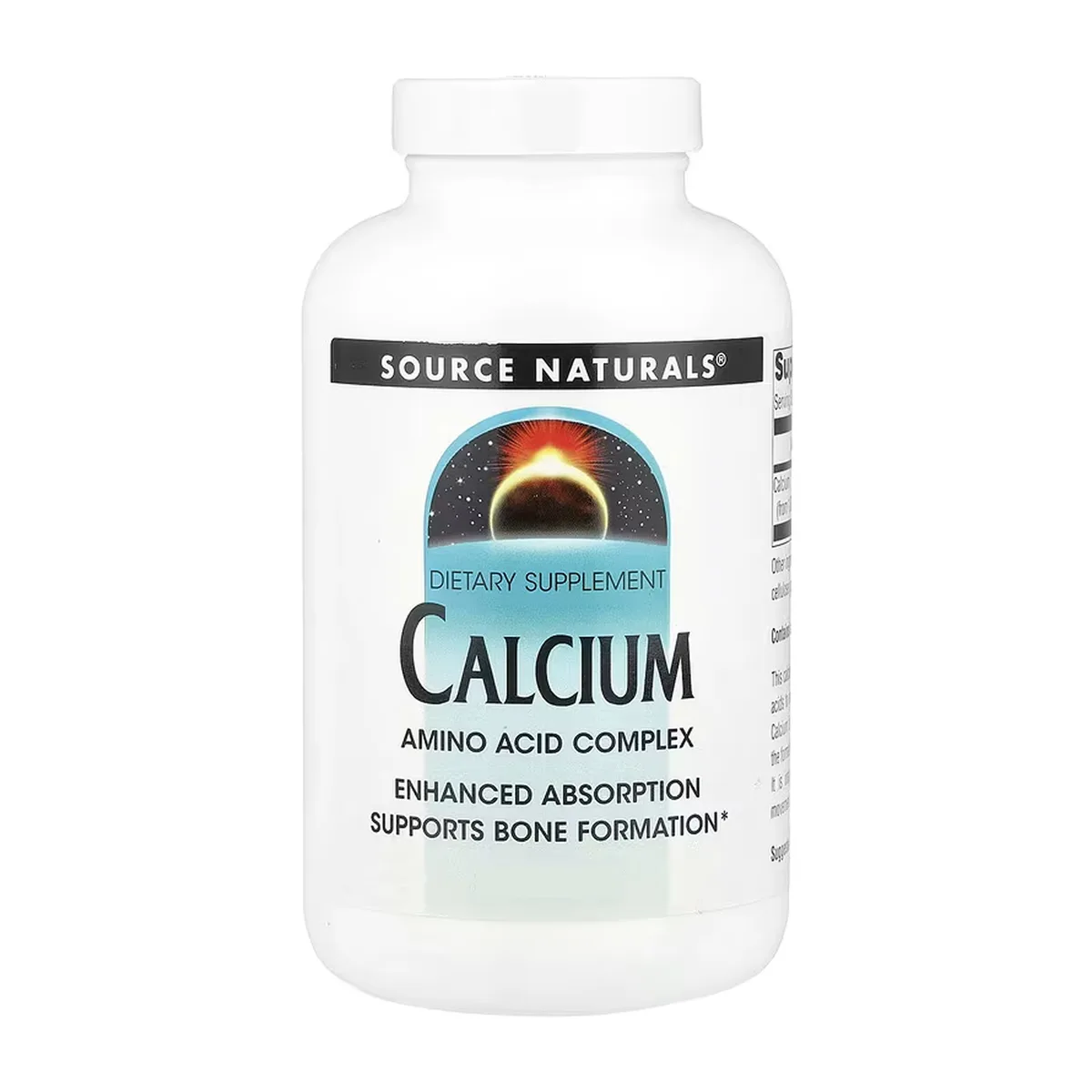 Кальцій 200 мг з амінокислотами Source Naturals 100 табл