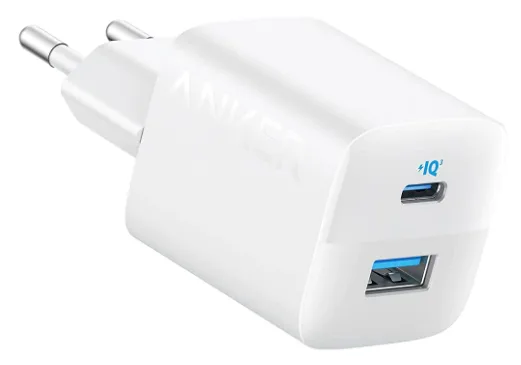 Мережевий зарядний пристрій Anker 33W 2 порти USB-C USB-A Білий