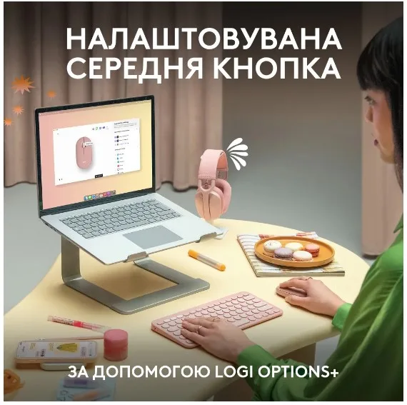 Миша Logitech оптична Bluetooth маленька біла