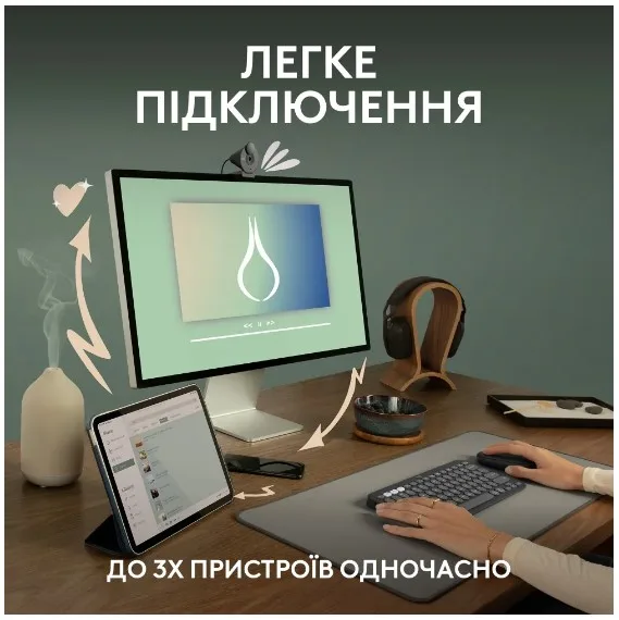 Миша Logitech оптична Bluetooth маленька біла
