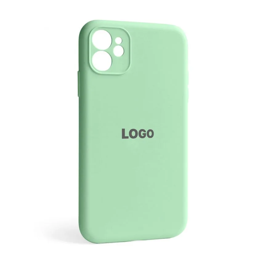 Чохол Silicone Case для Apple iPhone 11 силікон  закрита камера салатовий