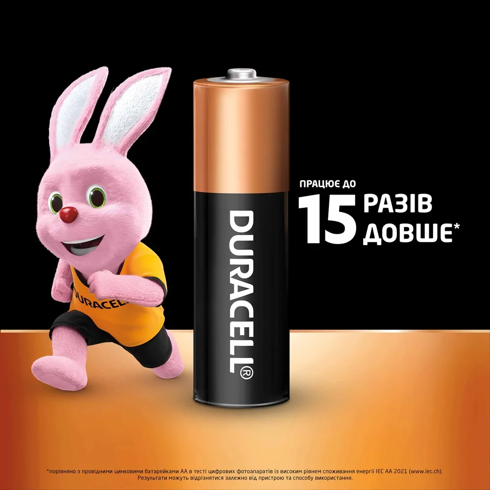 Лужні батарейки Duracell AA 6 шт 1.5V