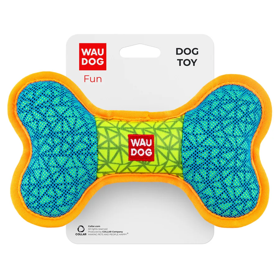 Іграшка для собак WAUDOG Fun "Кістка" 20x12 см поліестер блакитний