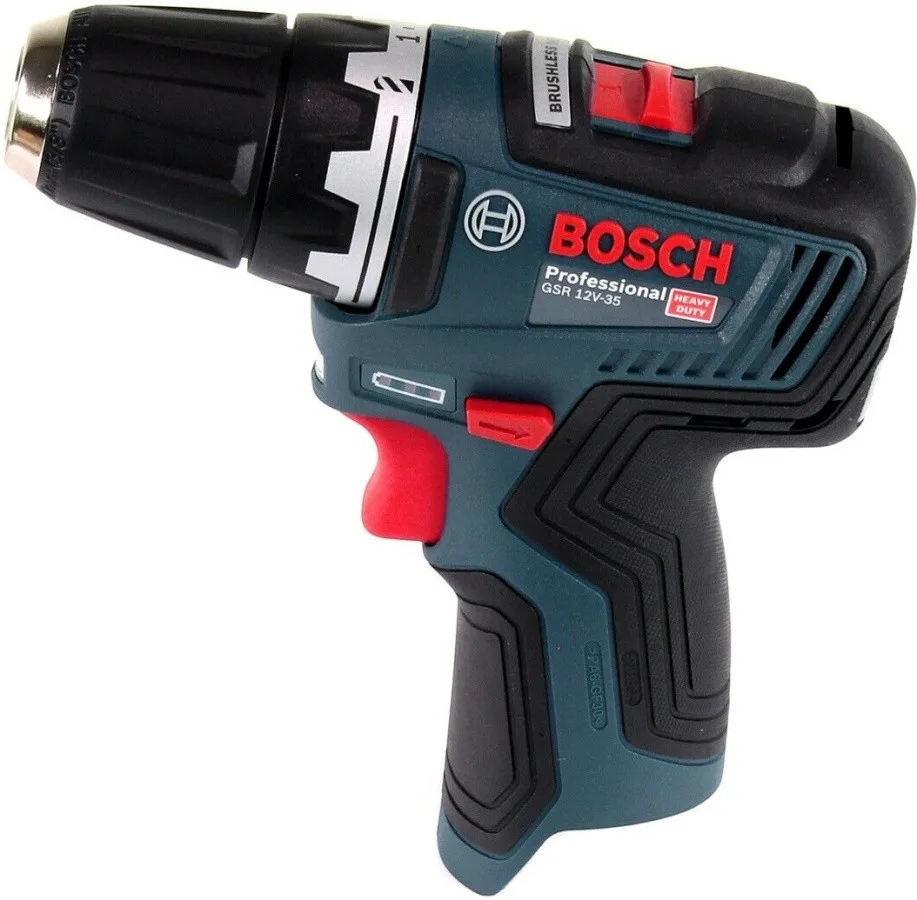 Акумуляторний шуруповерт Bosch Professional GSR 12V-35, 12В, 20·35Нм, 460·1750об/хв, 0.75кг (без батареї та зарядного пристрою)