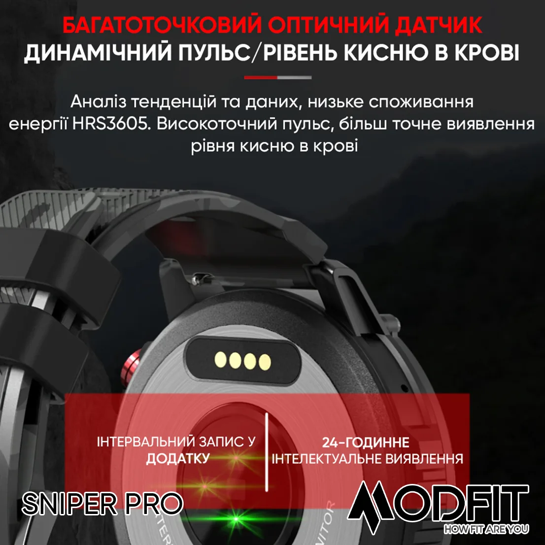 Розумні годинники Modfit Сталь Силікон 41 мм Чорні Сріблясті