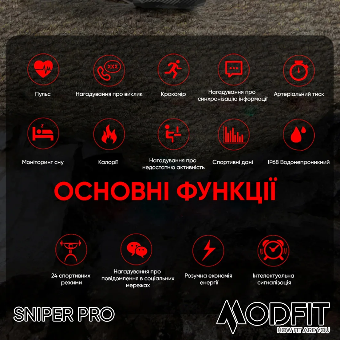 Розумні годинники Modfit Сталь Силікон 41 мм Чорні Сріблясті