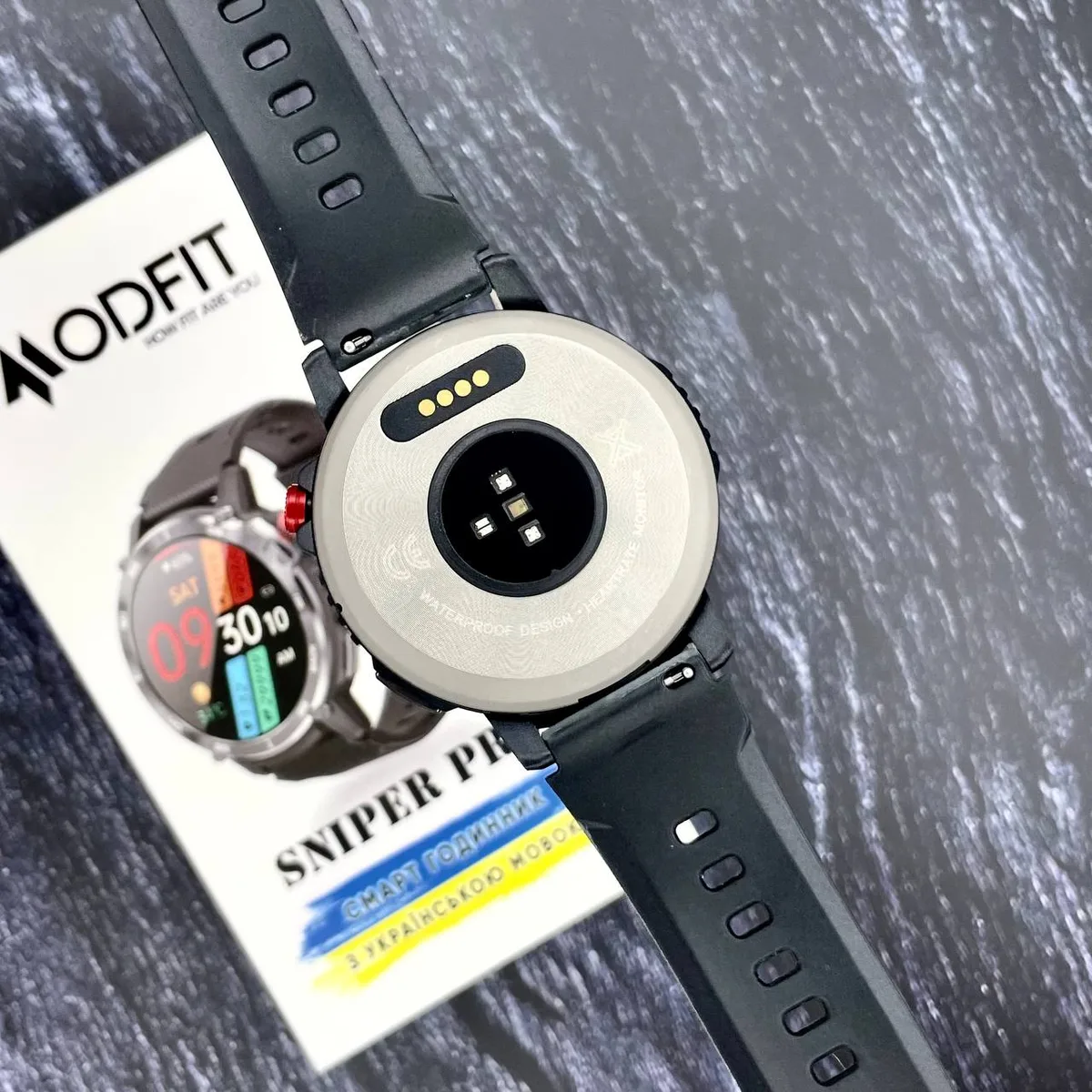 Розумні годинники Modfit Сталь Силікон 41 мм Чорні Сріблясті