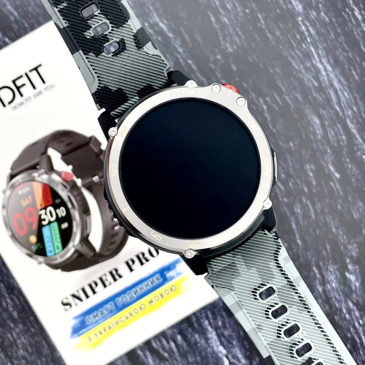 Розумні годинники Modfit Сталь Силікон 41 мм Чорні Сріблясті